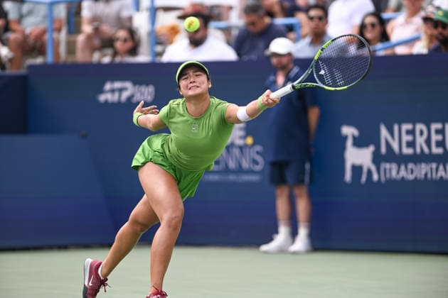 August 1, 2026, Washington, D.C, U.S: ALEXANDRA EALA hits a forehand during her semifinal win against Naomi Osaka at the Rock Creek Tennis Center. Washington U.S - ZUMAg196 20260801_zap_g196_018 Copyright: xKylexGustafsonx