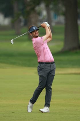 Rocket Classic DETROIT, MICHIGAN - AUGUST 1: Beau Hossler of the United States plays his fairway shot on the 17th hole during the third round of the Rocket Classic 2026 at the Detroit Country Club in Detroit, Michigan, MI, USA Saturday, August 1, 2026. Detroit Michigan United States  Copyright: xJorgexLemusx originalFilename:lemus-rocketcl260801_npYdF.jpg