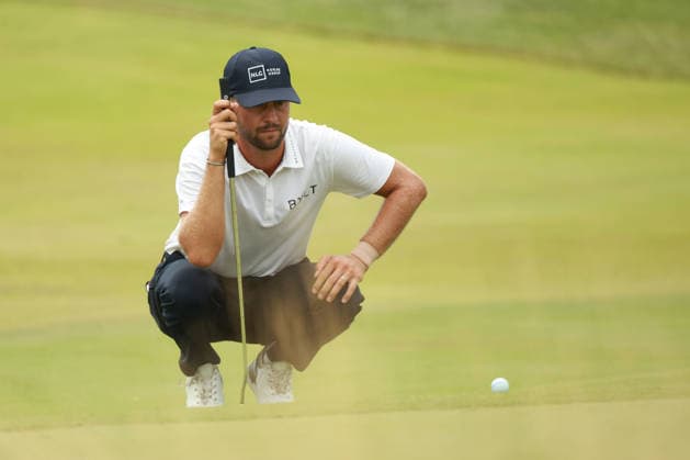 Rocket Classic DETROIT, MICHIGAN - AUGUST 1: Chandler Blanchet of the United States lines up his putt on the 17th green during the third round of the Rocket Classic 2026 at the Detroit Country Club in Detroit, Michigan, MI, USA Saturday, August 1, 2026. Detroit Michigan United States  Copyright: xJorgexLemusx originalFilename:lemus-rocketcl260801_np5ds.jpg