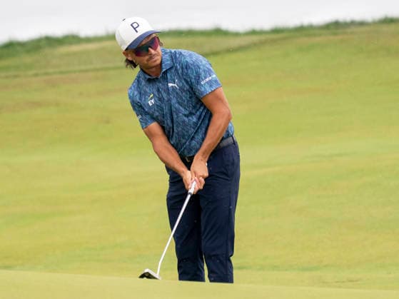 DETROIT, MI - AUGUST 01: Rickie Fowler (USA) putts the ball during the third round of the Rocket Classic at Detroit Golf Club on August 01, 2026, in Detroit, Michigan. (Photo by Joseph Weiser Icon Sportswire) GOLF: AUG 01 PGA, Golf Herren Rocket Classic EDITORIAL USE ONLY Icon2608010793