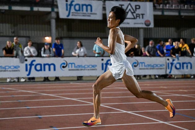 IFAM outdoor Oordegem 2026 Nagiya Mori (JAPAN) runs 5000m MEN pictured during IFAM outdoor Oordegem , on Saturday 1 August 2026 in Oordegem , Belgium . PHOTO ISOSPORT Stijn Audooren Oordegem Belgium  Copyright: xStijnxAudoorenx 20260801_220913_SA1_9751