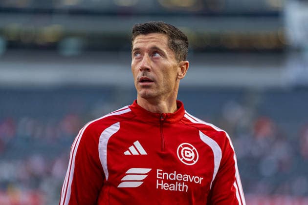 Football - Major League Soccer - Chicago Fire FC v Charlotte FC CHICAGO, USA - Saturday, August 1, 2026: Chicago Fire s Robert Lewandowski during the pre-match warm-up before a Major League Soccer match between Chicago Fire FC and Charlotte FC at Soldier Field. (Photo by David Rawcliffe Propaganda) CHICAGO Soldier Field ILLINOIS UNITED STATES OF AMERICA  Copyright: xDavidxRawcliffex P2026-08-01-Chicago_Fire_Charlotte