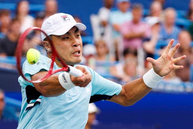 Mubadala Citi DC Tennis Open Brandon Nakashima of the USA in action against Taylor Fritz of the USA during their semi final match at the Mubadala Citi DC Open in Washington, DC, USA, 01 August 2026. WASHINGTON, DC DC UNITED STATES  Copyright: xWILLxOLIVERx