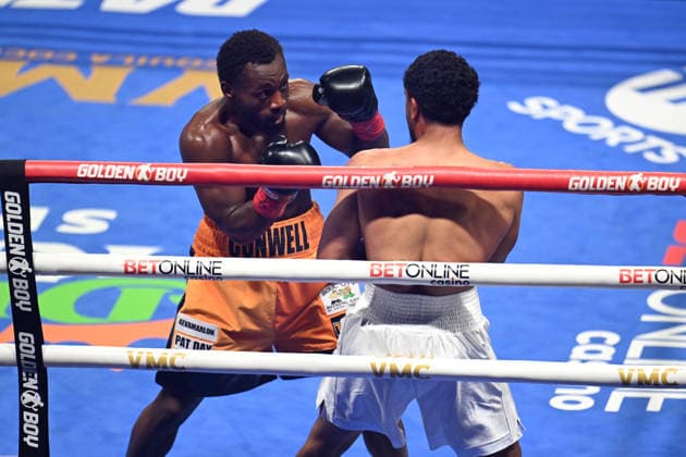 Charles Conwell vs. Paul Kroll in Las Vegas LAS VEGAS, NEVADA - AUG 1: Charles Conwell (in orange short) and Paul Kroll (in white short) exchange punches during their super welterweight title fight on Saturday night at The Theater Virgin Hotel in Las Vegas, Nevada, United States on August 1, 2026 on the undercard of Lamont Roach s and William Zepeda s clash for the WBC World Lightweight championship. Tayfun Coskun Anadolu Nevada United States. Editorial use only. Please get in touch for any other usage.  Copyright: x2026xAnadoluxTayfunxCoskunx