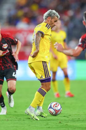 HARRISON, NJ - AUGUST 01: Antione Griezmann 7 of the Orlando City SC during the first half of the game against Red Bull New York on August 1, 2026 at Sports Illustrated Stadium in Harrison, New Jersey. (Photo by Rich Graessle Icon Sportswire) SOCCER: AUG 01 MLS, Fussball Herren, USA Red Bull New York vs Orlando City EDITORIAL USE ONLY Icon26080129694