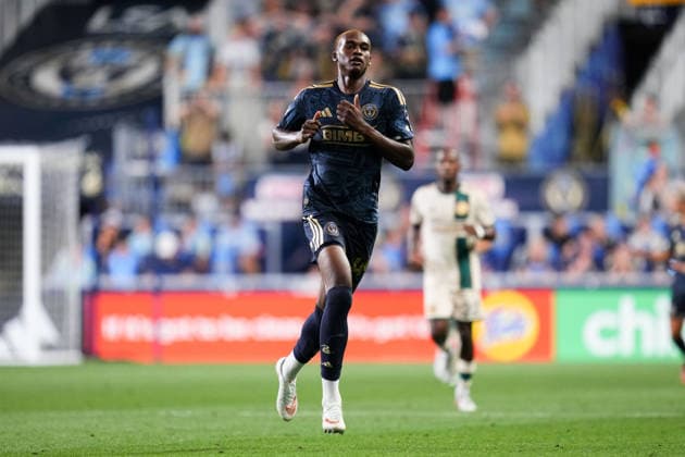 August 01, 2026: Philadelphia Union Defender Neil Pierre (44) jogs on the field during the second half of an MLS, Fussball Herren, USA match against Atlanta United at Subaru Park in Chester, Pennsylvania. CSM Chester United States of America - ZUMAc04_ 20260801_zma_c04_195 Copyright: xKylexRoddenx