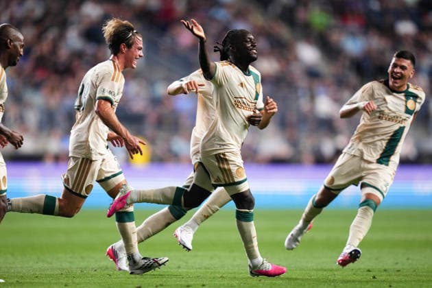 August 01, 2026: Atlanta United Midfielder Tristan Muyumba (8) celebrates a goal during the second half of an MLS, Fussball Herren, USA match against the Philadelphia Union at Subaru Park in Chester, Pennsylvania. CSM Chester United States of America - ZUMAc04_ 20260801_zma_c04_200 Copyright: xKylexRoddenx