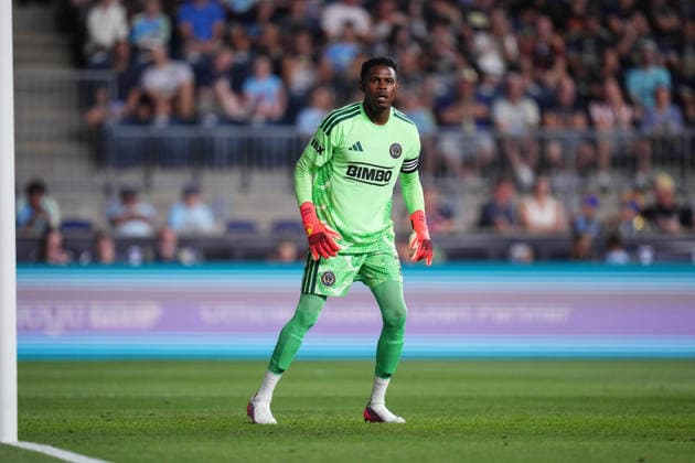 August 01, 2026: Philadelphia Union Goalie Andre Blake (18) awaits a corner kick during the second half of an MLS, Fussball Herren, USA match against Atlanta United at Subaru Park in Chester, Pennsylvania. CSM Chester United States of America - ZUMAc04_ 20260801_zma_c04_209 Copyright: xKylexRoddenx