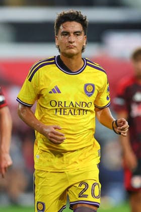 HARRISON, NJ - AUGUST 01: Eduard Atuesta 20 of the Orlando City SC during the first half of the game against Red Bull New York on August 1, 2026 at Sports Illustrated Stadium in Harrison, New Jersey. (Photo by Rich Graessle Icon Sportswire) SOCCER: AUG 01 MLS, Fussball Herren, USA Red Bull New York vs Orlando City EDITORIAL USE ONLY Icon26080129731