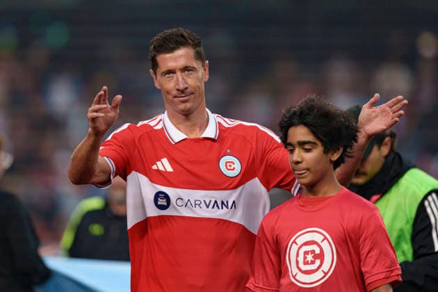 Robert Lewandowski seen during MLS, Fussball Herren, USA game between teams of Chicago Fire and Charlotte FC (Martin Murillo Ball Raw Images) Chicago Dignity Health Sports Park USA Copyright: xMartinxMurillox martinmurillo_chicagofire_charlotte_2627