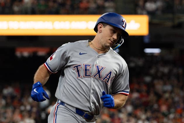 August 1, 2026, Houston, Texas, USA: Texas Rangers designated hitter JOC PEDERSON (3) runs for home after hitting a home run in the top of the third inning of a Major League Baseball game between the Texas Rangers and the Houston Astros, August 1, 2026, at Daikin Park in Houston, Texas. Houston USA - ZUMAg287 20260801_zsp_g287_014 Copyright: xMatthewxGuzmanx