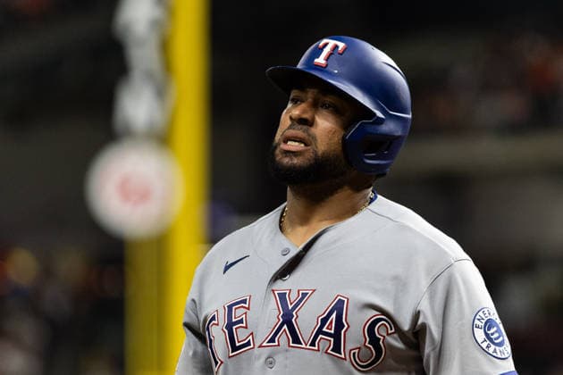 August 1, 2026, Houston, Texas, USA: Texas Rangers catcher ELIAS DIAS (35) walks back to the dugout after being struck out in the top of the eighth inning of a Major League Baseball game between the Texas Rangers and the Houston Astros, August 1, 2026, at Daikin Park in Houston, Texas. Houston USA - ZUMAg287 20260801_zsp_g287_049 Copyright: xMatthewxGuzmanx