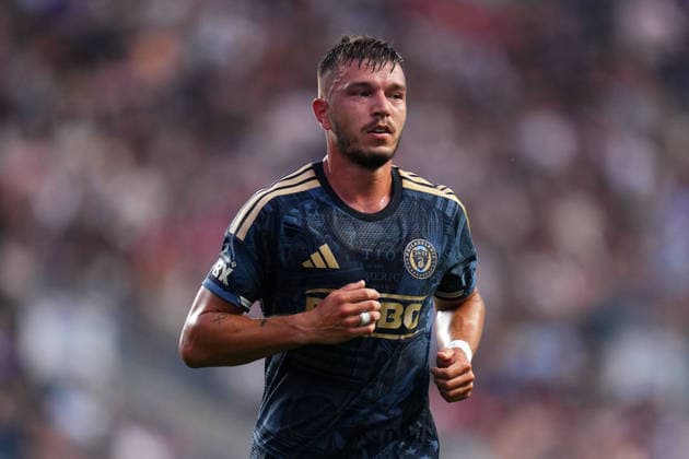 August 01, 2026: Philadelphia Union Defender Kai Wagner (27) jogs on the field during the first half of an MLS, Fussball Herren, USA match against Atlanta United at Subaru Park in Chester, Pennsylvania. CSM Chester United States of America - ZUMAc04_ 20260801_zma_c04_221 Copyright: xKylexRoddenx