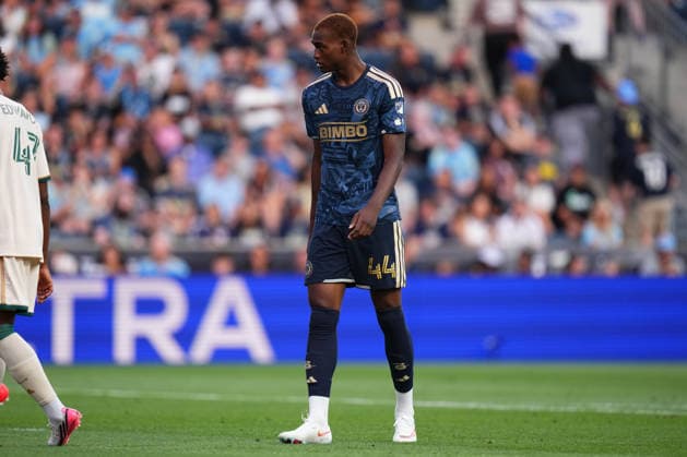 August 01, 2026: Philadelphia Union Defender Neil Pierre (44) walks on the field during the first half of an MLS, Fussball Herren, USA match against Atlanta United at Subaru Park in Chester, Pennsylvania. CSM Chester United States of America - ZUMAc04_ 20260801_zma_c04_220 Copyright: xKylexRoddenx