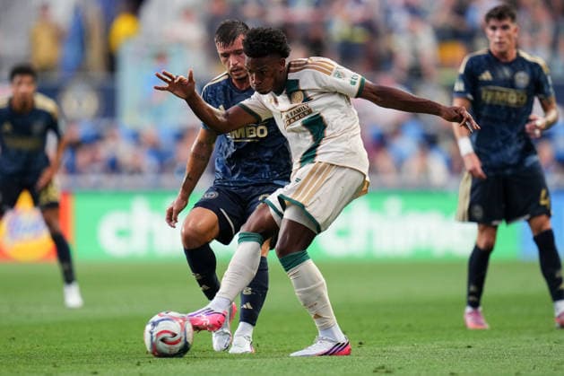 August 01, 2026: Atlanta United Defender Matt Edwards (47) passes the ball during the first half of an MLS, Fussball Herren, USA match against the Philadelphia Union at Subaru Park in Chester, Pennsylvania. CSM Chester United States of America - ZUMAc04_ 20260801_zma_c04_226 Copyright: xKylexRoddenx