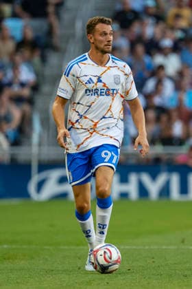 August 1, 2026, St. Paul, Minnesota, United States: San Diego FC defender CHRIS MCVEY (97) looks to pass. Minnesota United hosted San Diego August 1st. The teams faced off at Allianz Field in St. Paul, Minnesota. The teams drew 1-1. St. Paul United States - ZUMAt166 20260801_zsp_t166_024 Copyright: xMichaelxTurnerx