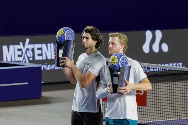 LOS CABOS TENNIS OPEN 2026 LOS CABOS TENNIS OPEN 2026 FINN REYNOLDS JAMES WATT VS RYAN SEGGERMAN PATRICK TRHAC 01082026 LOS CABOS, MEXICO. Action photo of Ryan Seggerman and Patrick Trhac, during the doubles final match at the Los Cabos Tennis Open 2026 at the Cabo Sports Complex in Baja California, Mexico. Foto de accion de Ryan Seggerman and Patrick Trhac, durante juego de la final de dobles del Los Cabos Tennis Open 2026 celebrado en el Cabo Sports Complex en Baja California, Mexico. PHOTO BY IMAGENSHOP AGENCIA FOTOGRAFICA LOS CABOS BAJA CALIFORNIA MEXICO *** LOS CABOS TENNIS OPEN 2026 LOS CABOS TENNIS OPEN 2026 FINN REYNOLDS JAMES WATT VS RYAN SEGGERMAN PATRICK TRHAC 01 08 2026 LOS CABOS, MEXICO Action photo of Ryan Seggerman and Patrick Trhac during the doubles final at the 2026 Los Cabos Tennis Open at the Cabo Sports Complex in Baja California, Mexico Action photo of Ryan Seggerman and Patrick Trhac, during the doubles final match of the 2026 Los Cabos Tennis Open held at the Cabo Sports Complex in Baja California, Mexico PHOTO BY IMAGENSHOP PHOTO AGENCY LOS CABOS BAJA CALIFORNIA MEXICO Copyright: xIMAGENSHOPxAGENCIAxFOTOGRAFICAx