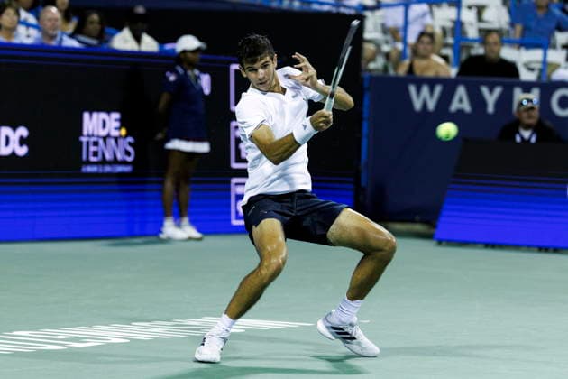 Mubadala Citi DC Tennis Open Rafael Jodar of Spain in action against Alejandro Tabilo of Chile during their semi final match at the Mubadala Citi DC OpenIn Washington, DC, USA, 01 August 2026. WASHINGTON, DC DC UNITED STATES  Copyright: xWILLxOLIVERx