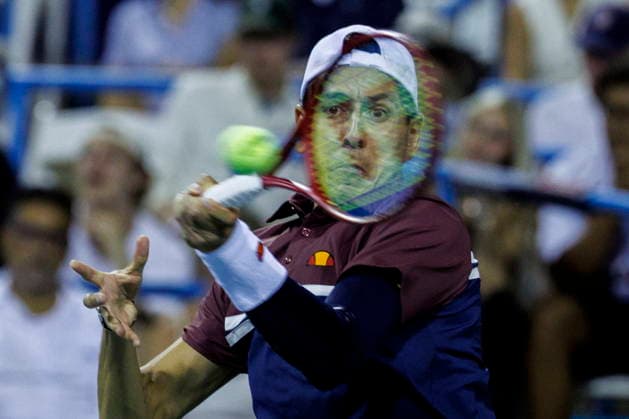 Mubadala Citi DC Tennis Open Alejandro Tabilo of Chile in action against Rafael Jodar of Spain during their semi final match at the Mubadala Citi DC OpenIn Washington, DC, USA, 01 August 2026. WASHINGTON, DC DC UNITED STATES  Copyright: xWILLxOLIVERx