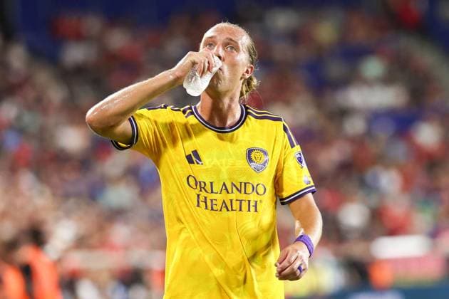 match between New York Red Bulls and Orlando for the MLS, Fussball Herren, USA Griffin Dorsey of Orlando during a match between the New York Red Bulls and Orlando City for the MLS (Major League Soccer) at the Sports Illustrated Stadium in Harrison, New Jersey, United States on the evening of Saturday, August 1, 2026. HARRISON sports illustrated stadium NJ UNITED STATES Copyright: xWILLIAMxVOLCOVx