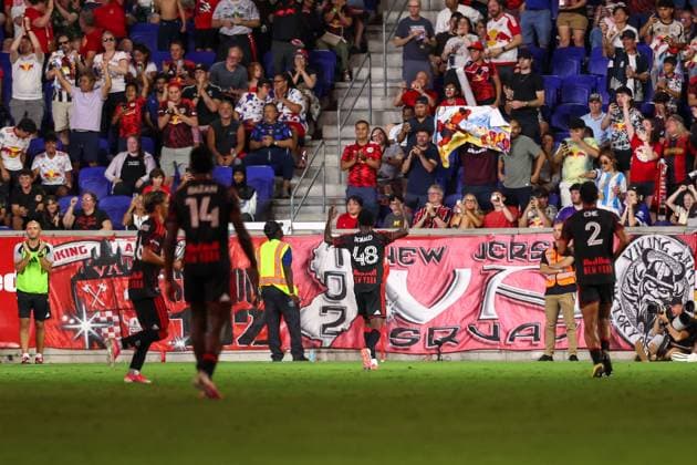 match between New York Red Bulls and Orlando for the MLS, Fussball Herren, USA Ronald Donkor of NYRB during a match between the New York Red Bulls and Orlando City for the MLS (Major League Soccer) at the Sports Illustrated Stadium in Harrison, New Jersey, United States on the evening of Saturday, August 1, 2026. HARRISON sports illustrated stadium NJ UNITED STATES Copyright: xWILLIAMxVOLCOVx