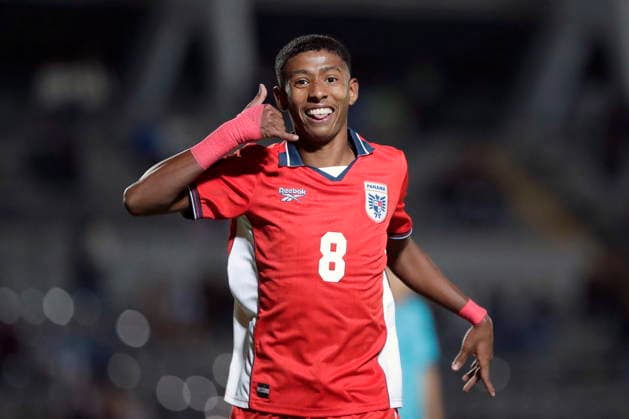 Concacaf Under-20 Championship - Honduras vs Panama Carlos Rodriguez of Panama celebrates a goal during a Concacaf U-20 Championship match at the Universitario Stadium in Puebla, Mexico, 01 August 2026. Puebla Mexico  Copyright: xHildaxRíosx