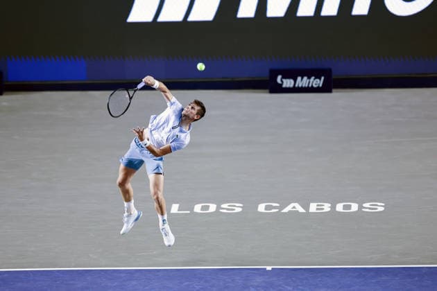 LOS CABOS TENNIS OPEN 2026 LOS CABOS TENNIS OPEN 2026 ARTHUR GEA VS DENIS SHAPOVALOV 01082026 LOS CABOS, MEXICO. Action photo of Arthur Gea of France, during the singles final match at the Los Cabos Tennis Open 2026 at the Cabo Sports Complex in Baja California, Mexico. Foto de accion de Arthur Gea de Francia, durante juego de la final de singles del Los Cabos Tennis Open 2026 celebrado en el Cabo Sports Complex en Baja California, Mexico. PHOTO BY IMAGENSHOP AGENCIA FOTOGRAFICA LOS CABOS BAJA CALIFORNIA MEXICO *** LOS CABOS TENNIS OPEN 2026 LOS CABOS TENNIS OPEN 2026 ARTHUR GEA VS DENIS SHAPOVALOV 01 08 2026 LOS CABOS, MEXICO Action photo of Arthur Gea of France during the singles final match at the 2026 Los Cabos Tennis Open at the Cabo Sports Complex in Baja California, Mexico Action photo of Arthur Gea of France, during the singles final match of the 2026 Los Cabos Tennis Open held at the Cabo Sports Complex in Baja California, Mexico PHOTO BY IMAGENSHOP PHOTO AGENCY LOS CABOS BAJA CALIFORNIA MEXICO Copyright: xIMAGENSHOPxAGENCIAxFOTOGRAFICAx