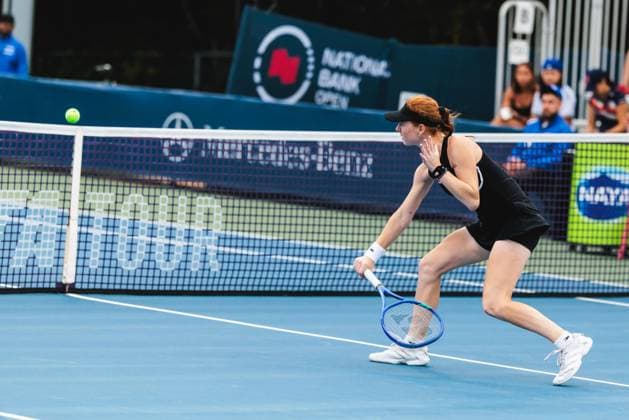August 1, 2026, Toronto, Ontario, Canada: MAYA JOINT of Australia is seen in action against ANA GRUBOR of Canada during a women s singles qualifying match at the 2026 National Bank Open at Sobeys Stadium in Toronto, Ontario. Toronto Canada - ZUMAt160 20260801_zip_t160_030 Copyright: xMathewxTsangx