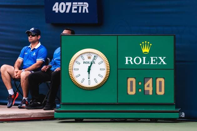 August 1, 2026, Toronto, Ontario, Canada: A match clock is seen at the 2026 National Bank Open at Sobeys Stadium in Toronto, Ontario. Toronto Canada - ZUMAt160 20260801_zip_t160_060 Copyright: xMathewxTsangx