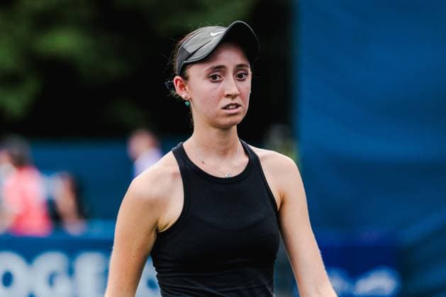 August 1, 2026, Toronto, Ontario, Canada: ANA GRUBOR of Canada is seen during her women s singles qualifying match against MAYA JOINT of Australia at the 2026 National Bank Open at Sobeys Stadium in Toronto, Ontario. Toronto Canada - ZUMAt160 20260801_zip_t160_008 Copyright: xMathewxTsangx