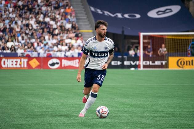 VANCOUVER, CANADA - AUGUST 1: Tristan Blackmon of Vancouver Whitecaps FC controls the ball during the Major League Soccer match between Vancouver Whitecaps FC and Los Angeles FC at BC Place Stadium on August 1, 2026 in Vancouver, British Columbia, Canada.  Copyright: xAmyxElle SPPx Sportspressphoto_SPR199373