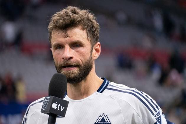 VANCOUVER, CANADA - AUGUST 1: Thomas Muller of Vancouver Whitecaps FC speaks to the media in an interview after the Major League Soccer match between Vancouver Whitecaps FC and Los Angeles FC at BC Place Stadium on August 1, 2026 in Vancouver, British Columbia, Canada.  Copyright: xAmyxElle SPPx Sportspressphoto_SPR199404