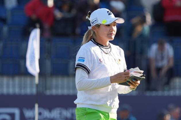 Golf: Women s British Open Shiho Kuwaki of Japan is pictured after finishing the third round of the Women s British Open golf tournament on Aug. 1, 2026, at Royal Lytham &amp; St Annes Golf Club in Lytham St Annes, England.  A14AA0005624758P