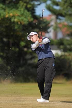 Golf: Women s British Open Ayaka Furue of Japan plays a shot on the second hole during the third round of the Women s British Open golf tournament on Aug. 1, 2026, at Royal Lytham &amp; St Annes Golf Club in Lytham St Annes, England.  A14AA0005624759P