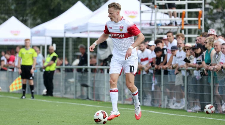 2026.08.01, Deutschland, Stuttgart, Fußball VfB Stuttgart vs. Paris FC, Chris Führich (VfB) *** August 1, 2026, Germany, Stuttgart, Soccer: VfB Stuttgart vs. Paris FC, Chris Führich (VfB)