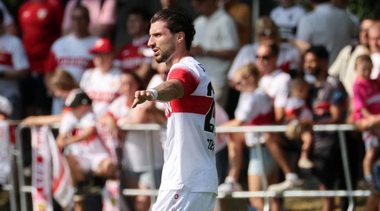 2026.08.01, Deutschland, Stuttgart, Fußball VfB Stuttgart vs. Paris FC, Leonidas Stergiou (VfB) *** August 1, 2026, Germany, Stuttgart, Soccer: VfB Stuttgart vs. Paris FC, Leonidas Stergiou (VfB)