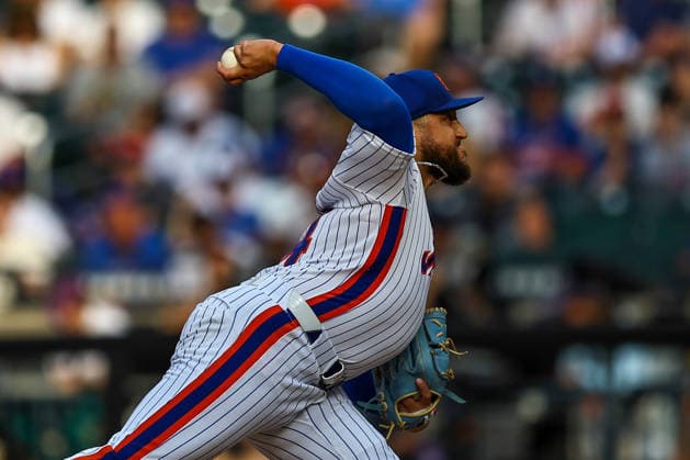 MLB, Baseball Herren, USA Miami Marlins Vs. New York Mets New York Mets relief pitcher Daniel Duarte, number 53, throws during the sixth inning of a baseball game against the Miami Marlins at Citi Field in Flushing, New York, on August 1, 2026. Flushing N.Y. United States  Copyright: xGordonxDonovanx originalFilename:donovan-mlbmiami260801_npXhT.jpg