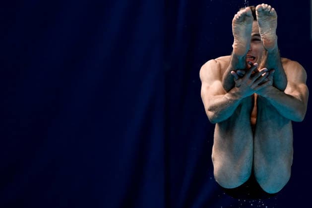 Moritz Linus Wesemann of Germany competes in the diving 1m Springboard Men Final during the European Aquatics Championships at the Olympic Aquatic Center in Paris (France), August 1, 2026. Andrea Masini Deepbluemedia Insidefoto