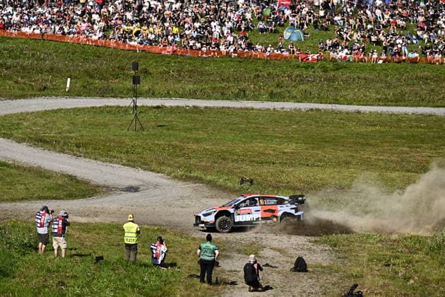 LKS 20260802 Adrien Fourmaux of France during the special stage Himos-Jämsä at the WRC, Motorsport Rallye, WM Rally Finland in Jämsä, Finland on August 2, 2026. - RONI REKOMAA Jämsä Finland oYfqgI9N7c4  Copyright: xRonixRekomaax oYfqgI9N7c4