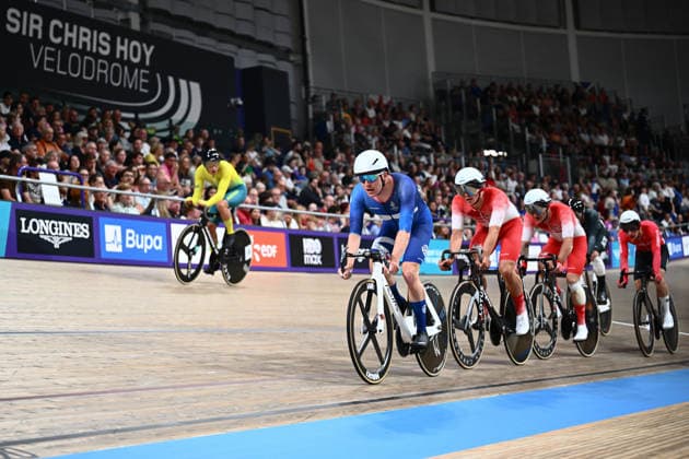 Glasgow 2026 Commonwealth Games Picture by Olly Hassell SWpix.com - 02 08 2026 - Glasgow 2026 Commonwealth Games - Track cycling, Rad, Radsport, Bahnrad, Bahn and Para Track Cycling - Sir Chris Hoy Velodrome, Glasgow, Scotland - Men s 40km Points Race - Qualifying Round - Logan Maclean of Scotland Glasgow Sir Chris Hoy Velodrome Scotland Copyright: x xSWpix.comx(t axPhotographyxHubxLtd)xOllyxHassell SWpix.comx SWP-3030-17455