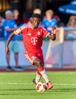 Bara Joseph Sapoko Ndiaye of Bayern München in the friendly match FC Rottach-Egern - FC Bayern München at the end of the training camp on July 30, 2026 at Sportplatz am Birkenmoos in Rottach-Egern, Tegernsee, Germany.