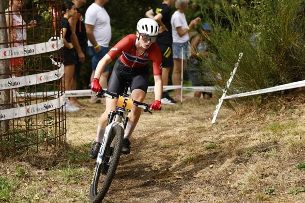 02.08.2026, Monteceneri, Monte Ceneri, 2026 UEC MTB European Championship, EM, Europameisterschaft XCO Women U23 s Final (cross country olympic) Lisa Kristine Jorde 5 (NOR) Monteceneri Monte Ceneri Ticino Switzerland *** August 2, 2026, Monteceneri, Monte Ceneri, 2026 UEC MTB European Championship XCO Women U23 Final, Cross Country Olympic, Lisa Kristine Jorde, 5, NOR, Monteceneri, Monte Ceneri, Ticino, Switzerland Copyright: xJustPictures.ch FrancescoxMinghettix jp-en-FrMi-_NG_0305