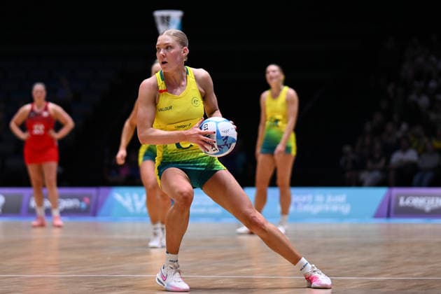 COM26 NETBALL, Kate Moloney of Australia competes in the Bronze Medal match between Australia and England of the Glasgow 2026 Commonwealth Games at The Hydro in Glasgow, Scotland, Sunday, August 2, 2026. ( NO ARCHIVING, EDITORIAL USE ONLY Glasgow Scotland United Kingdom  Copyright: xLUKASxCOCHx 20260802114374509499