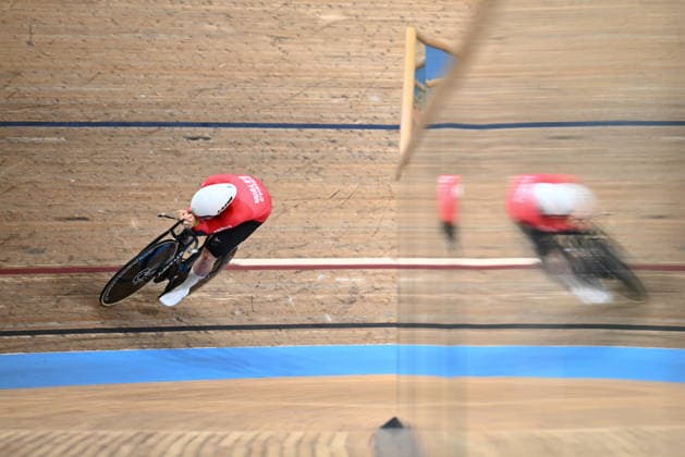 Glasgow 2026 Commonwealth Games Picture by Olly Hassell SWpix.com - 02 08 2026 - Glasgow 2026 Commonwealth Games - Track cycling, Rad, Radsport, Bahnrad, Bahn and Para Track Cycling - Sir Chris Hoy Velodrome, Glasgow, Scotland - Men s 1000m Time Trial Final - Rhys Britton of Wales Glasgow Sir Chris Hoy Velodrome Scotland Copyright: x xSWpix.comx(t axPhotographyxHubxLtd)xOllyxHassell SWpix.comx SWP-3030-17517