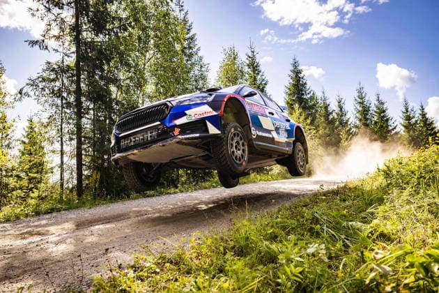 AUTO - WRC, Motorsport Rallye, WM - RALLY FINLAND 2026 27 Fabrizio ZALDIVAR, Marcelo DER OHANNESIAN, Skoda Fabia RS, action during the 2026 Rally Finland, 10th round of the 2026 WRC World Rally Car Championship, from July 30 to August 2, 2026 at Jyvaskyla, Finland - JyvaskylaFinland  Copyright: xNikosxKatikisx