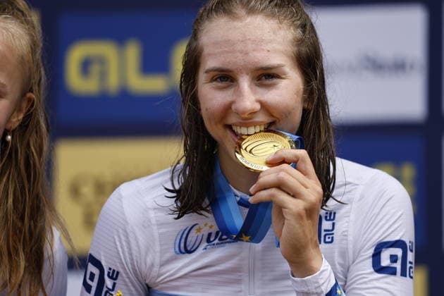 02.08.2026, Monteceneri, Monte Ceneri, 2026 UEC MTB European Championship, EM, Europameisterschaft XCO Women U23 s Final (cross country olympic) Anina Hutter 7 (SUI), 1st place, European Champion and gold medal Monteceneri Monte Ceneri Ticino Switzerland *** August 2, 2026, Monteceneri, Monte Ceneri, 2026 UEC MTB European Championship XCO Women U23 Final, Cross-Country Olympic, Anina Hutter 7 SUI, 1st place, European Champion and gold medal, Monteceneri, Monte Ceneri, Ticino, Switzerland Copyright: xJustPictures.ch FrancescoxMinghettix jp-en-FrMi-_NG_1331