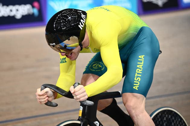 Glasgow 2026 Commonwealth Games Picture by Olly Hassell SWpix.com - 02 08 2026 - Glasgow 2026 Commonwealth Games - Track cycling, Rad, Radsport, Bahnrad, Bahn and Para Track Cycling - Sir Chris Hoy Velodrome, Glasgow, Scotland - Men s 1000m Time Trial Final - Leigh Hoffman of Australia Glasgow Sir Chris Hoy Velodrome Scotland Copyright: x xSWpix.comx(t axPhotographyxHubxLtd)xOllyxHassell SWpix.comx SWP-3030-17577