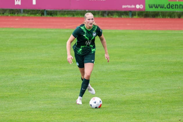 01.08.2026, xgrfx, Fussball Testspiel Frauen , RB Leipzig - VfL Wolfsburg v.l. Camilla Küver (VfL Wolfsburg) (DFL DFB REGULATIONS PROHIBIT ANY USE OF PHOTOGRAPHS as IMAGE SEQUENCES and or QUASI-VIDEO) Leipzig *** August 1, 2026, xgrfx, Women s Soccer Friendly Match, RB Leipzig vs. VfL Wolfsburg, featuring Camilla Küver (VfL Wolfsburg). DFL and DFB regulations prohibit any use of photographs as image sequences and or quasi-video. Leipzig