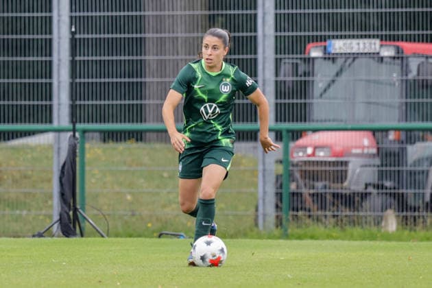 01.08.2026, xgrfx, Fussball Testspiel Frauen , RB Leipzig - VfL Wolfsburg v.l. Judit Pujols (VfL Wolfsburg) (DFL DFB REGULATIONS PROHIBIT ANY USE OF PHOTOGRAPHS as IMAGE SEQUENCES and or QUASI-VIDEO) Leipzig *** August 1, 2026, xgrfx, Women s Soccer Friendly Match, RB Leipzig vs. VfL Wolfsburg, featuring Judit Pujols (VfL Wolfsburg). DFL and DFB regulations prohibit any use of photographs as image sequences and or quasi-video. Leipzig