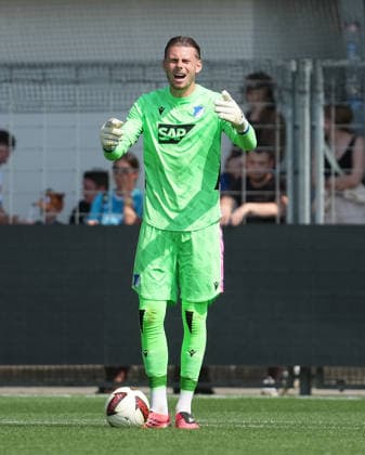 Testspiel, TSG Hoffenheim vs Karlsruher SC 01.08.2024, Dietmar-Hopp-Stadion, Hoffenheim, Testspiel, TSG Hoffenheim vs Karlsruher SC , Torwart Luca Philipp (Hoffenheim) Hoffenheim Dietmar-Hopp-Stadion Baden-Wuerttemberg Deutschland *** Friendly Match, TSG Hoffenheim vs. Karlsruher SC, August 1, 2024, Dietmar Hopp Stadium, Hoffenheim, Friendly Match, TSG Hoffenheim vs. Karlsruher SC, Goalie Luca Philipp, Hoffenheim, Dietmar Hopp Stadium, Baden-Württemberg, Germany Copyright: xNordphotox xBraticx